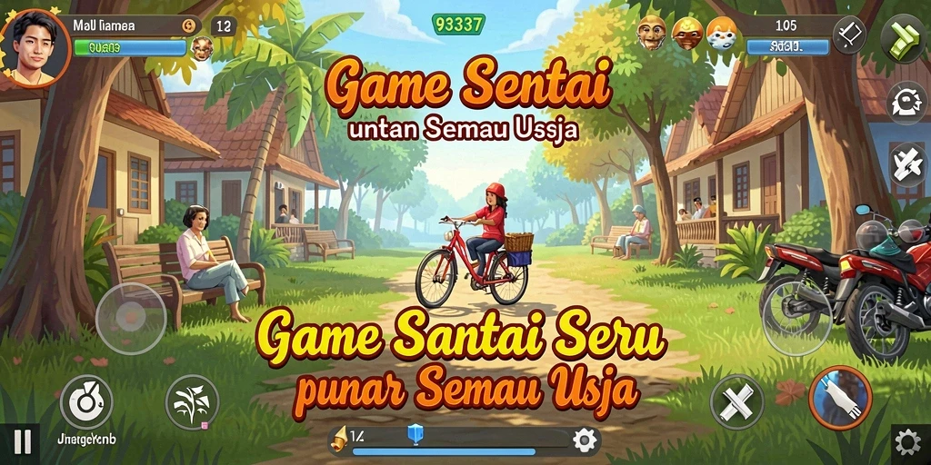 Tampilan gameplay yang ceria dan mengasyikkan dari 93337.