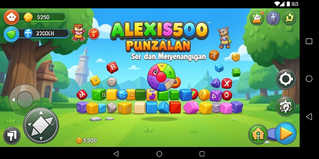 Tampilan gameplay ALEXIS500 yang menantang dan menarik.