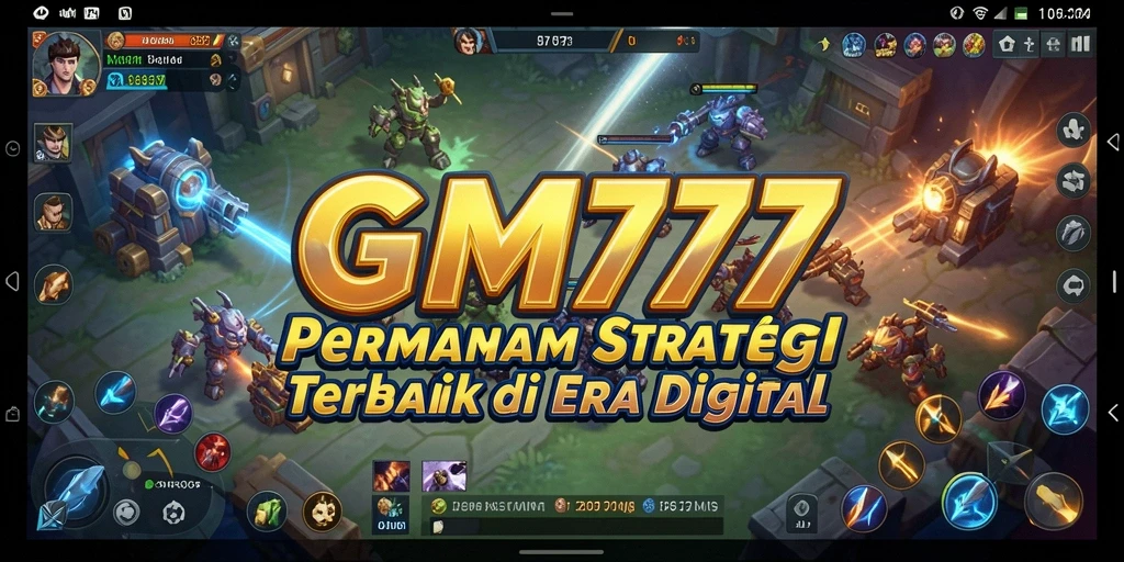 Screenshot utama GM777 menampilkan aksi pertempuran strategis yang mendebarkan.
