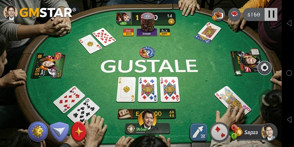 Screenshot gameplay GMSTAR menunjukkan keseruan bermain Gaple.