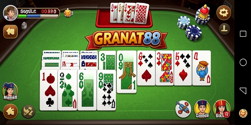 Tangkapan layar gameplay Gaple yang menarik di GRANAT88.