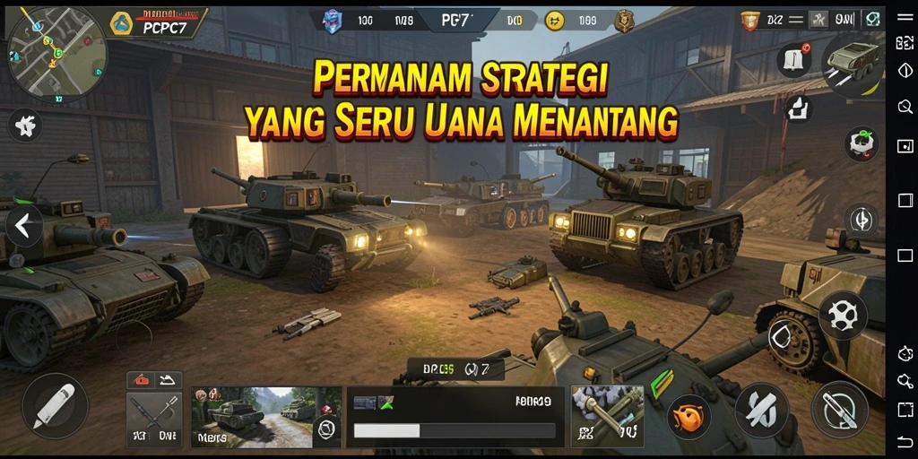 Screenshot yang menunjukkan aksi gameplay yang mendebarkan dalam PCPC7.
