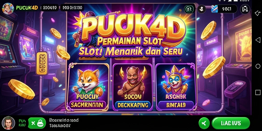 Tampilan menawan dari gameplay PUCUK4D dengan berbagai tema slot.