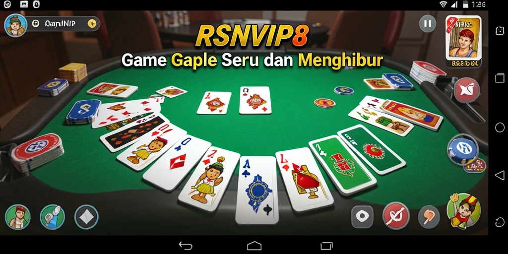 Tangkapan layar dari gameplay Gaple yang seru dan menantang.