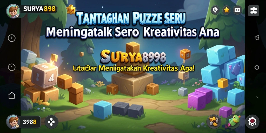 Tampilan gameplay menarik dari SURYA898 dengan berbagai teka-teki yang menantang.