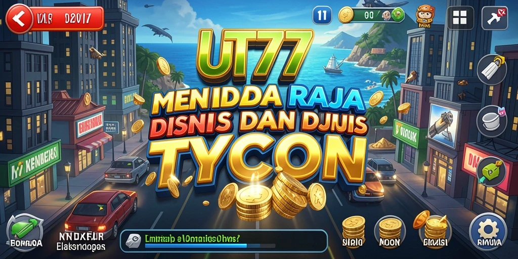 Menampilkan gameplay seru dalam membangun bisnis di UT77.