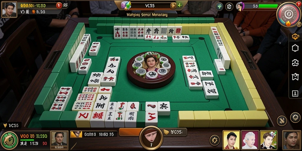 Tampilan gameplay Mahjong yang menarik dan menantang di VC55.